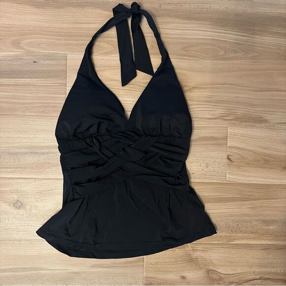 SPANX Halter Swim Top Classic Black Swimwear - Picture 1 of 5